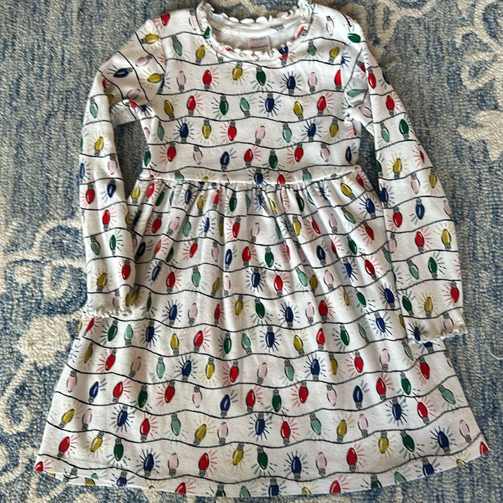 Hanna Andersson Christmas lights dress girls size 6/7 120CM